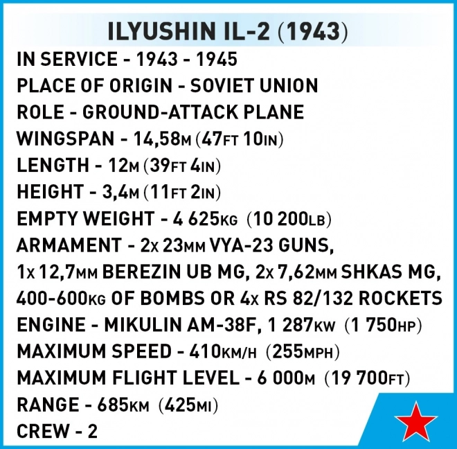 Kit de Construction Collection Historique WWII Ilyushin Il-2 1943