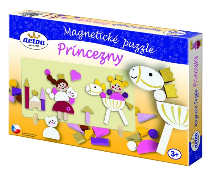Puzzle magnétique Princesses dans une boîte 33x23x3,5cm