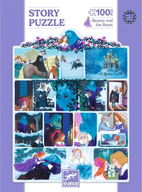 Puzzle avec l'histoire La Belle et la Bête 100 pièces