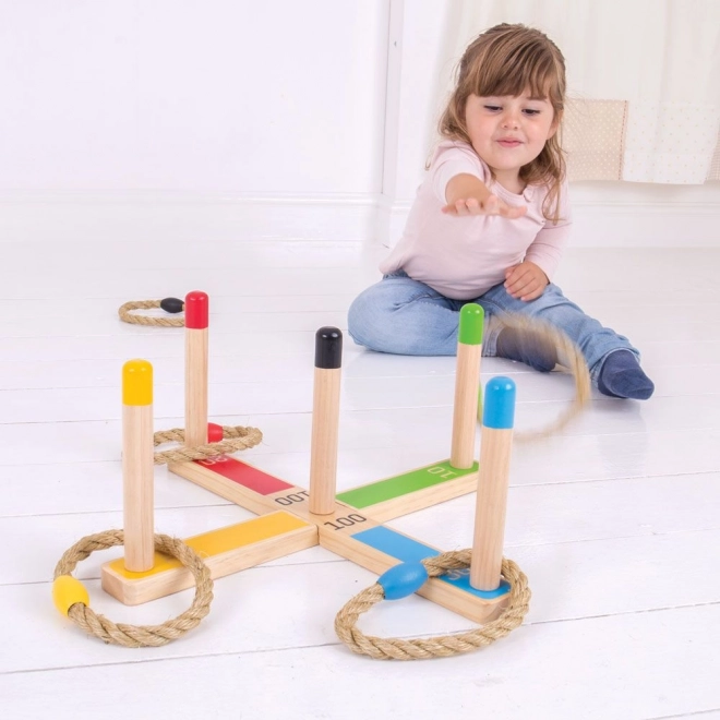 Bigjigs Jouets Lancer d'anneaux