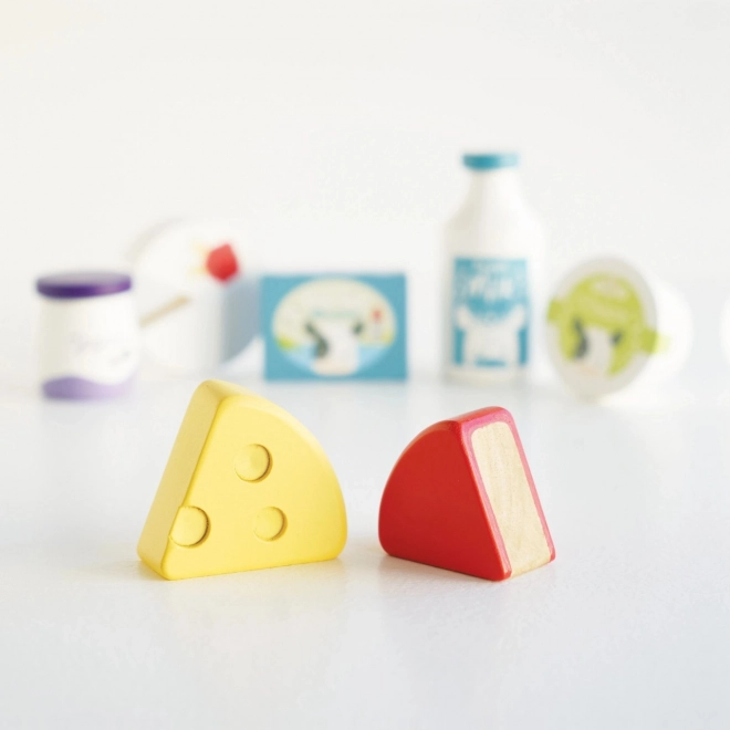Le Toy Van Caisse avec Produits Laitiers
