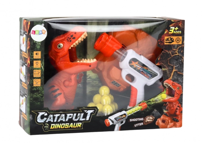 Jeu amusant de tir de dinosaures avec balles en mousse