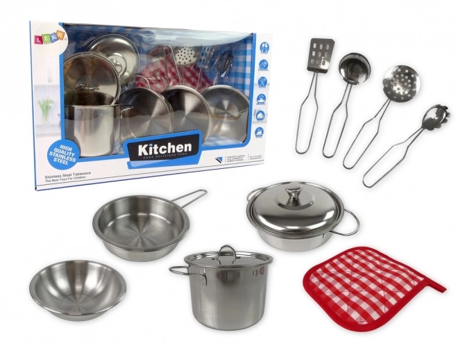 Ensemble d'ustensiles de cuisine en acier inoxydable pour enfants