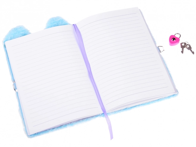 Journal Secret avec Clé Chat Bleu