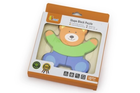 Premier puzzle en bois pour enfants Viga Ours