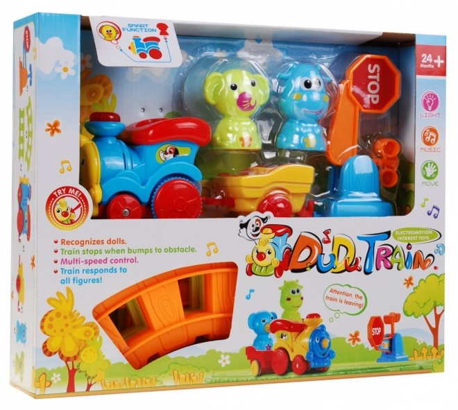 Set de train coloré jouet Dudu Train pour enfants