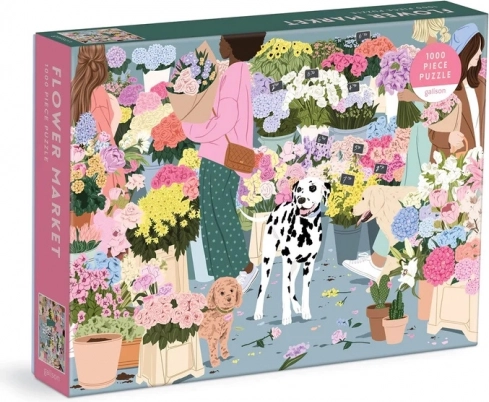 Motif vivant du marché aux fleurs