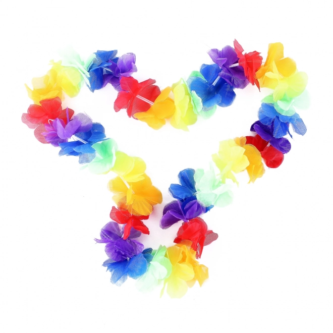 Collier Hawaï fleurs colorées