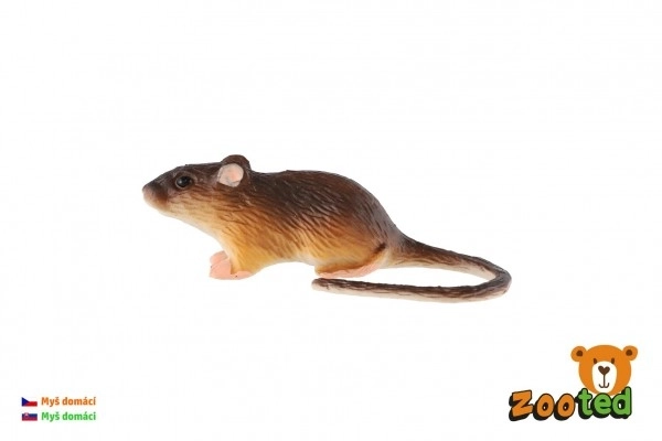 Souris domestique jouet en plastique 7cm en sachet