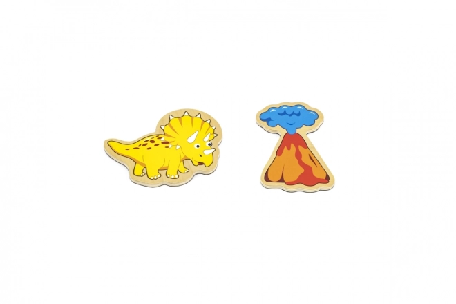 Magnets en bois 20 pcs - dinosaures