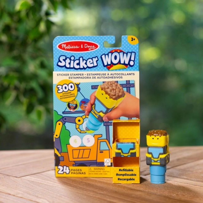 Sticker WOW ! Ensemble de stickers avec tampon Bulldozer