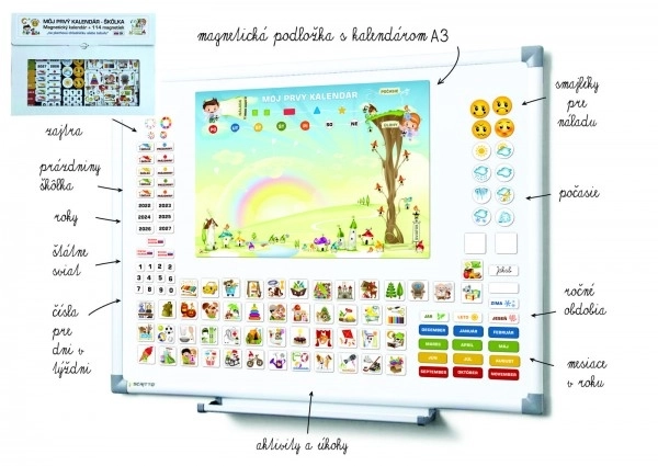 Calendrier magnétique pour enfants - École maternelle