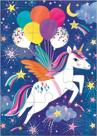 Puzzle licorne avec félicitations