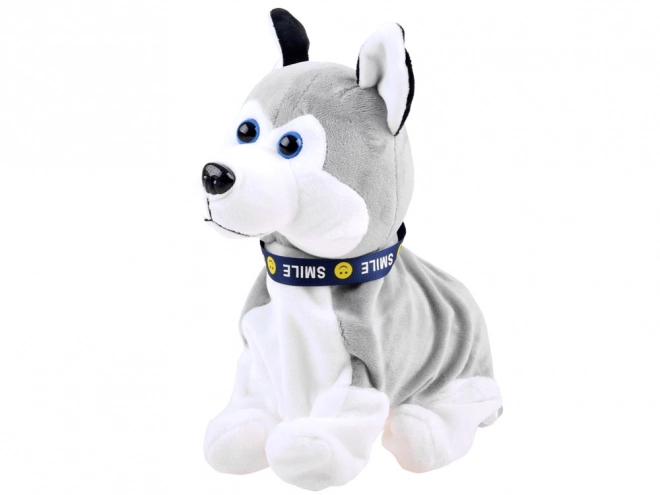 Chien Husky en peluche interactif