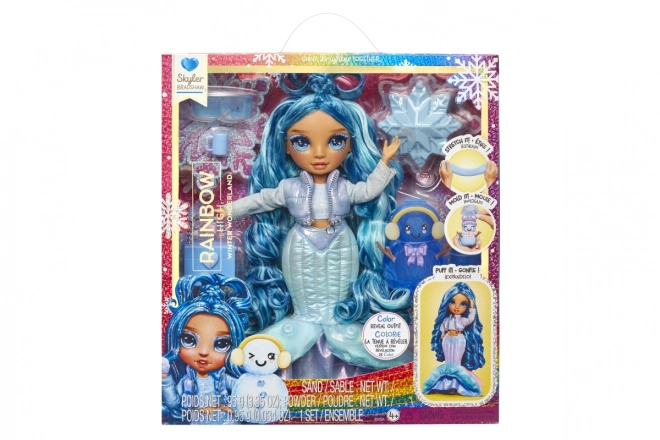 Poupée de mode Rainbow High Hiver - Skyler (Bleu)