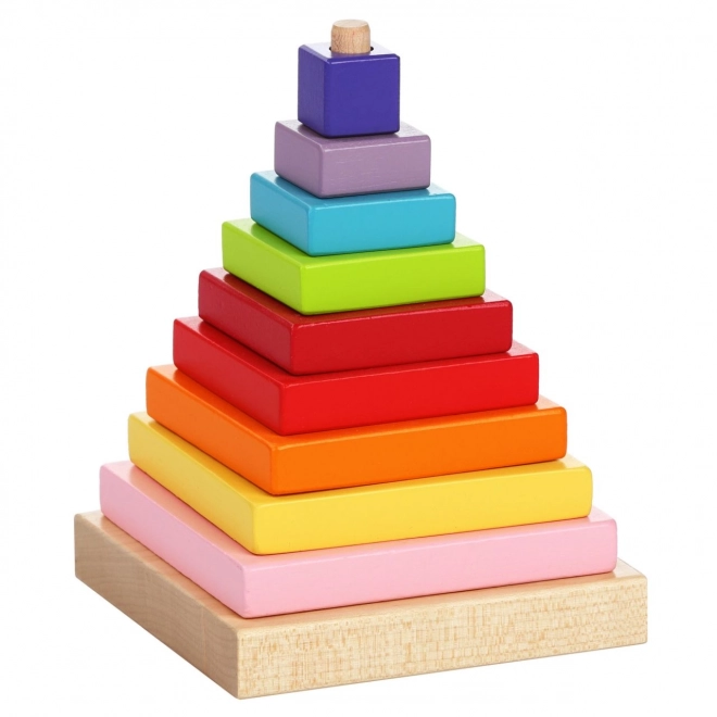 CUBIKA 13357 Pyramide colorée - casse-tête en bois 9 pièces