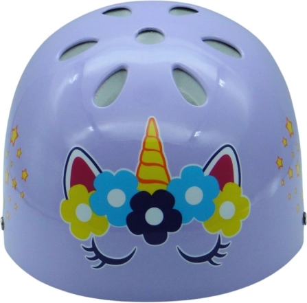 Casque multisports motif licorne, violet, taille M (55–58 cm)
