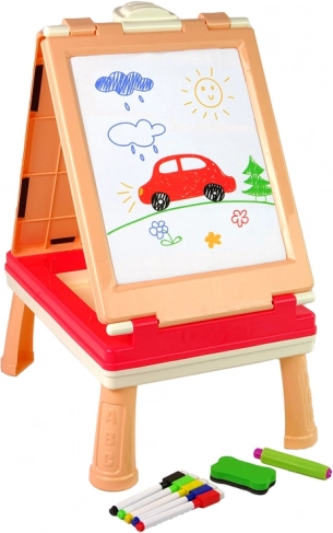 Dessin sur tableau blanc avec feutres