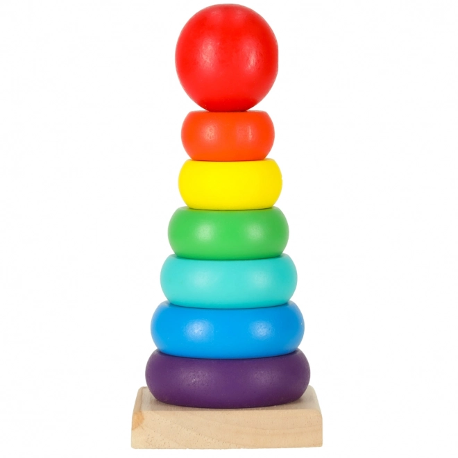 Tour arc-en-ciel en bois