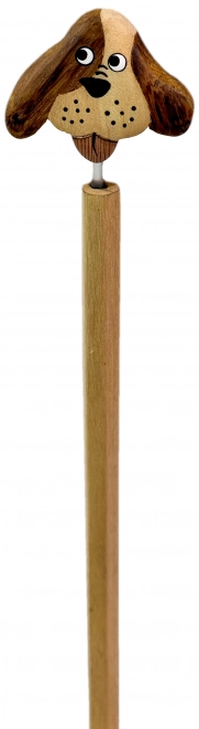 Crayon en bois avec tête de chien