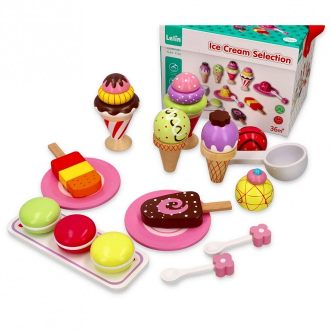 Ensemble de glaces en bois - 25 glaces