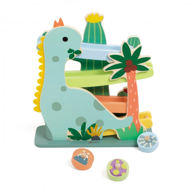Piste de dinosaures en bois classique