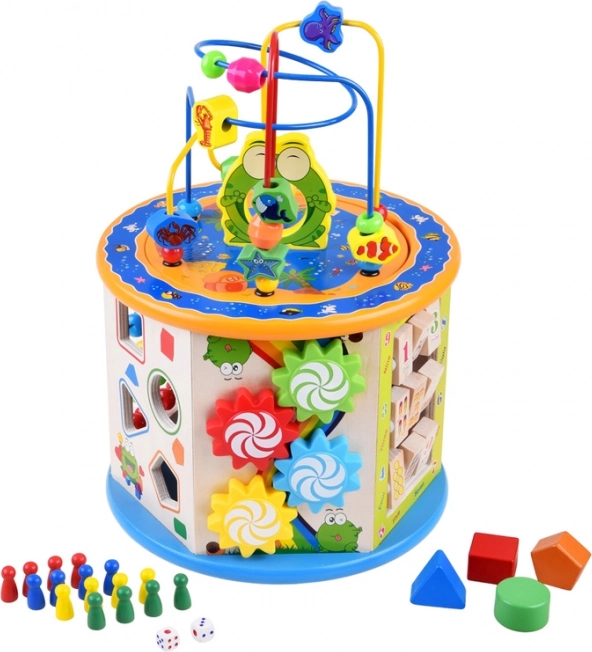 Cube éducatif en bois 8 en 1