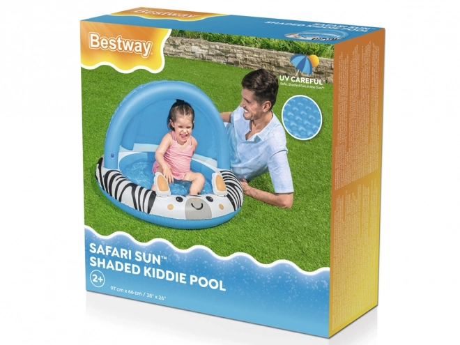 Piscine pour enfants avec auvent Bestway Zèbre