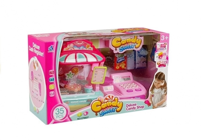 Caisse enregistreuse pour enfants avec stand de friandises