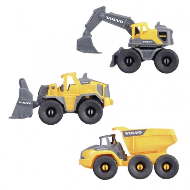 Trois engins de chantier VOLVO dans un seul coffret