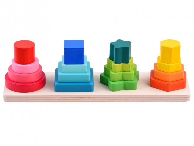 Puzzle en bois logique coloré