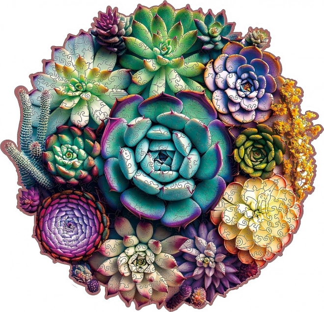 EscapeWelt puzzle en bois Succulentes 500 pièces