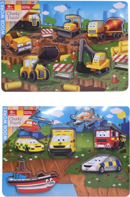 Puzzle en bois Moyens de transport