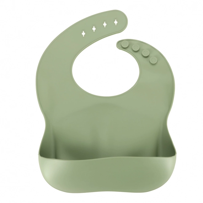 Ensemble vaisselle en silicone pour enfants avec motif hibou en vert militaire