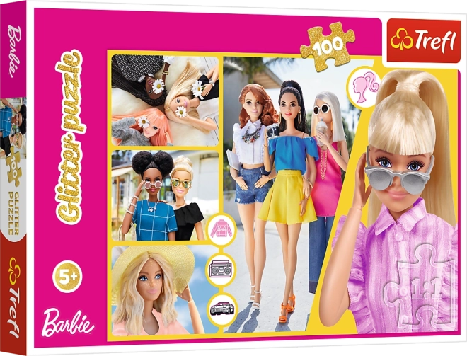 Puzzle 100 pièces Glitter Barbie à paillettes