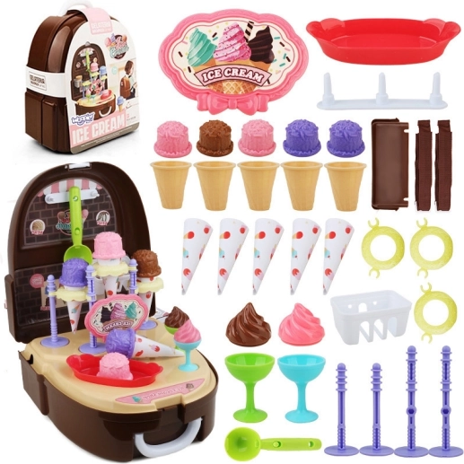 Woopie glacier et petite boutique pour enfants en sac à dos, 36 pièces