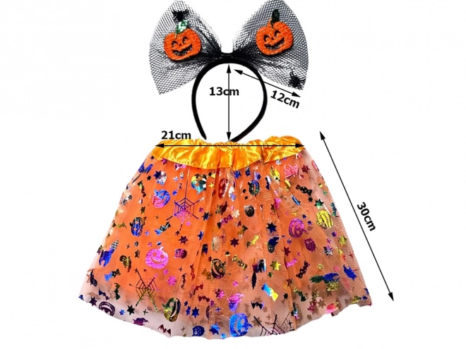 Costume d'Halloween avec serre-tête et jupe tutu