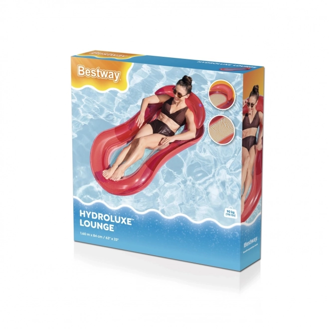Matelas gonflable rouge avec fond en filet