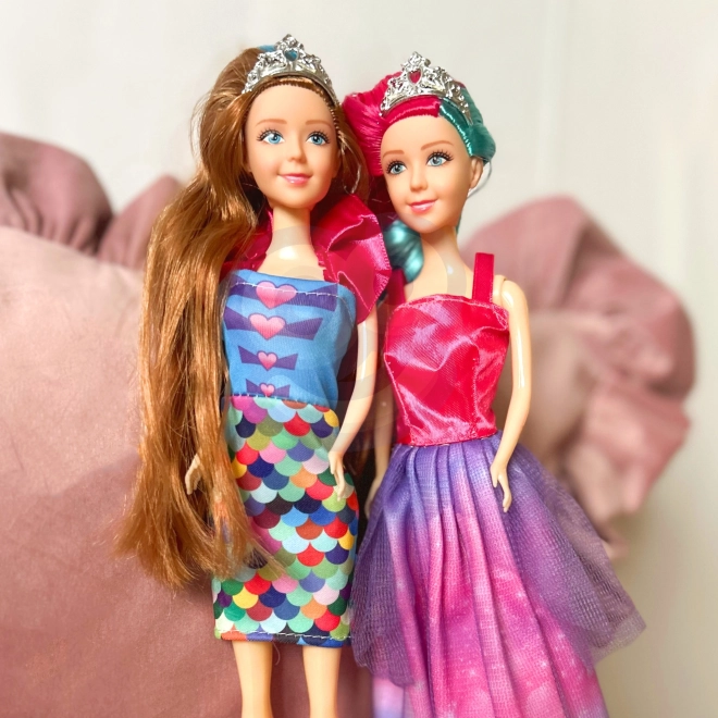 WOOPIE Ensemble de 4 Princesses Magiques - Coffret de Poupées 4 en 1 avec Accessoires