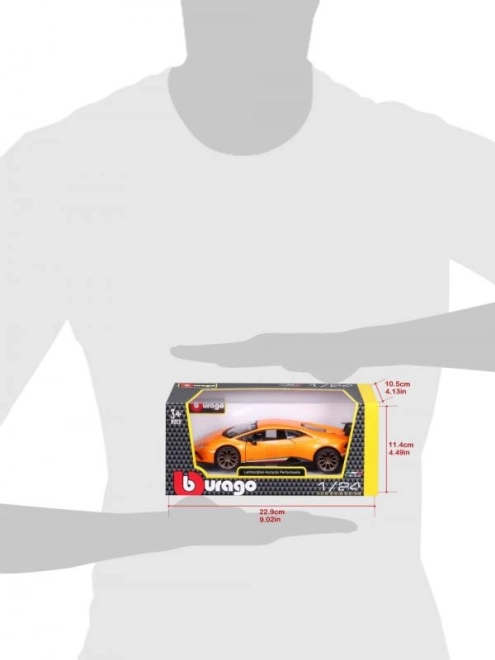 Lamborghini Huracan Performante orange modèle 1:24