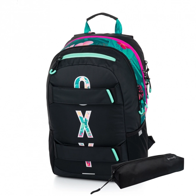 Sac à dos étudiant + trousse OXY Sport Tropic