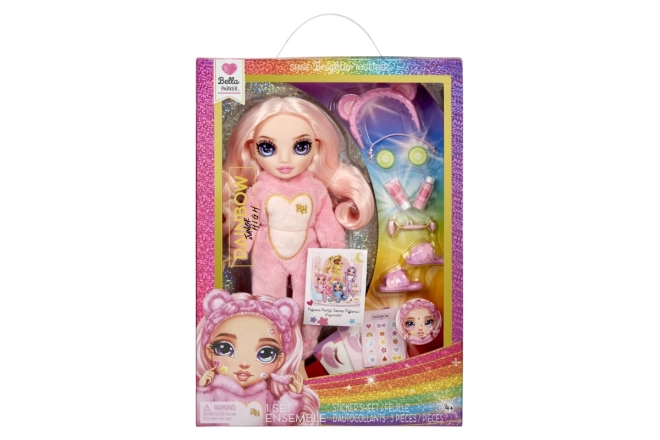 Marionnette Rainbow High Junior pour la Soirée Pyjama, Bella Rose