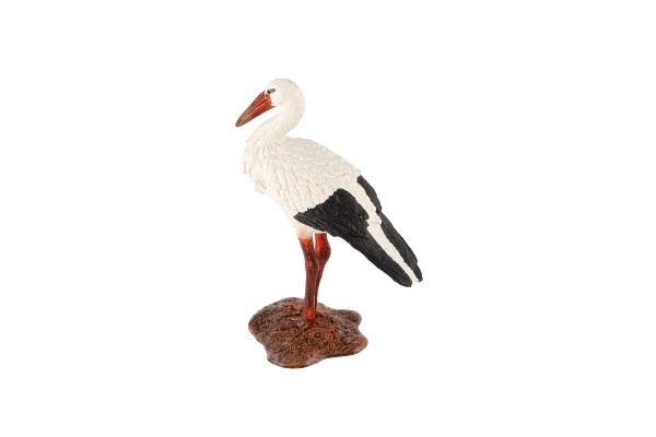 Cigogne blanche plastique 9cm en sachet