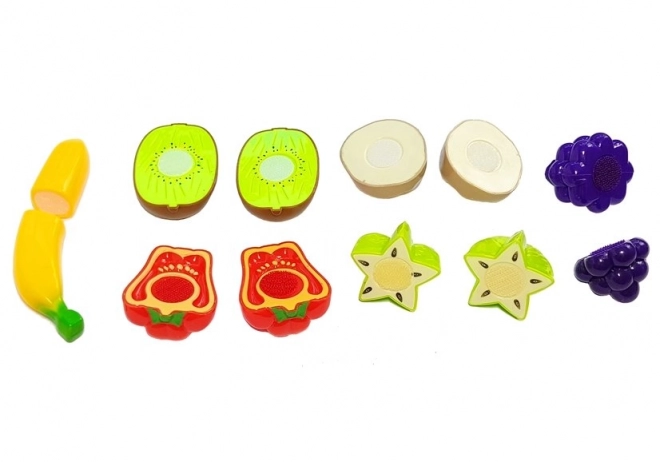Ensemble de fruits et légumes à découper pour enfants