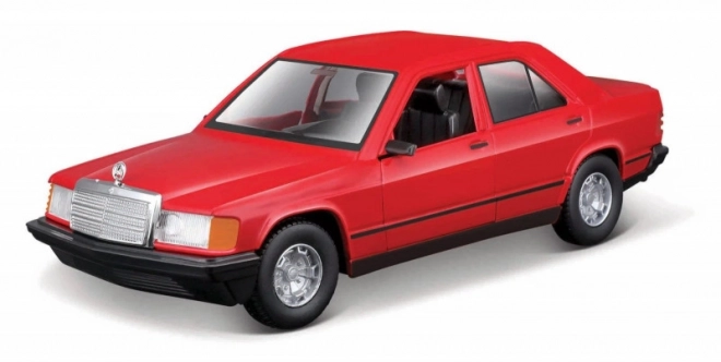 Modèle métallique Mercedes Benz 190E 1987 1/24 rouge