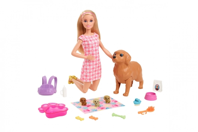Mattel poupée Barbie et chiots nouveau-nés