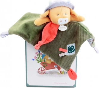 Doudou Coffret cadeau Peluche câline Vache Aneth 27 cm
