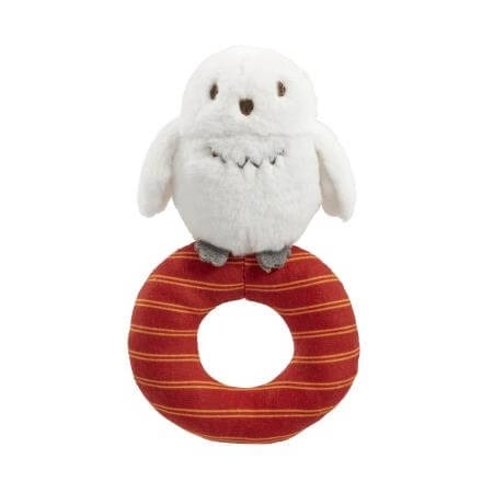 Hibou Hedwige en peluche et hochet Rainbow Harry Potter