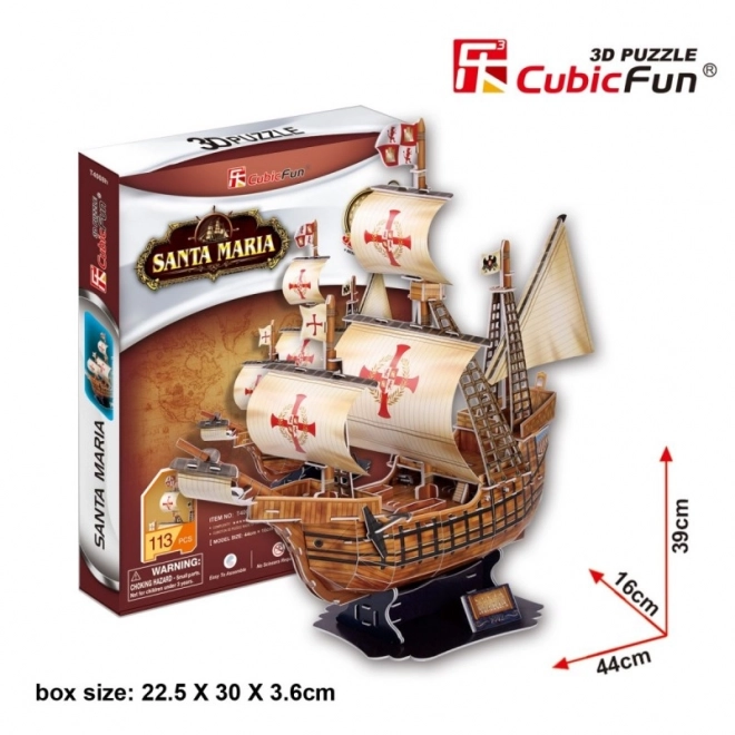 Puzzle 3D Navire Santa Maria