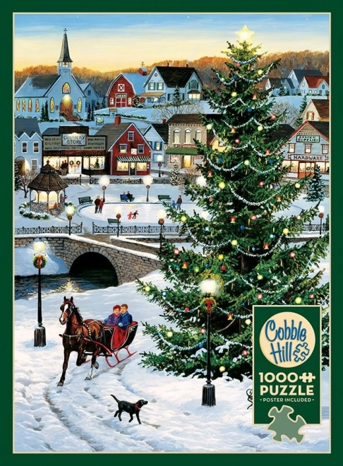 Puzzle Arbre de Noël au Village 1000 pièces